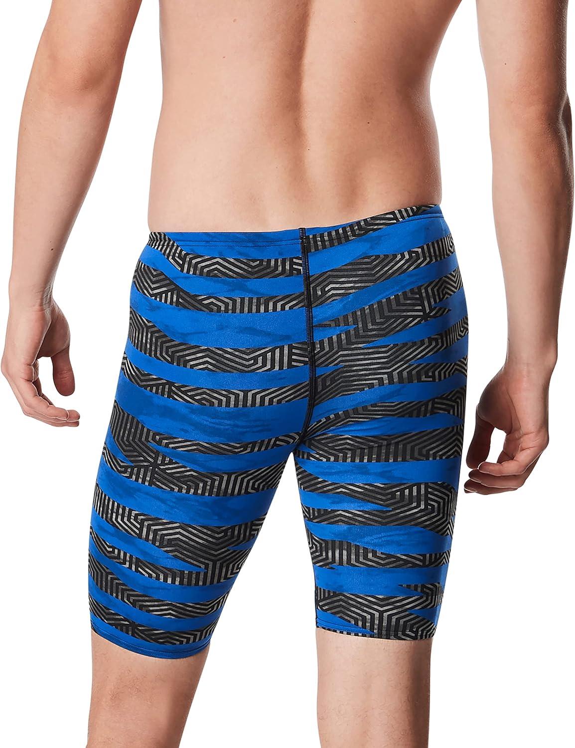 imageSpeedo Mens Swimsuit Jammer Endurance Printed Team ColorsContort Speedo Blue