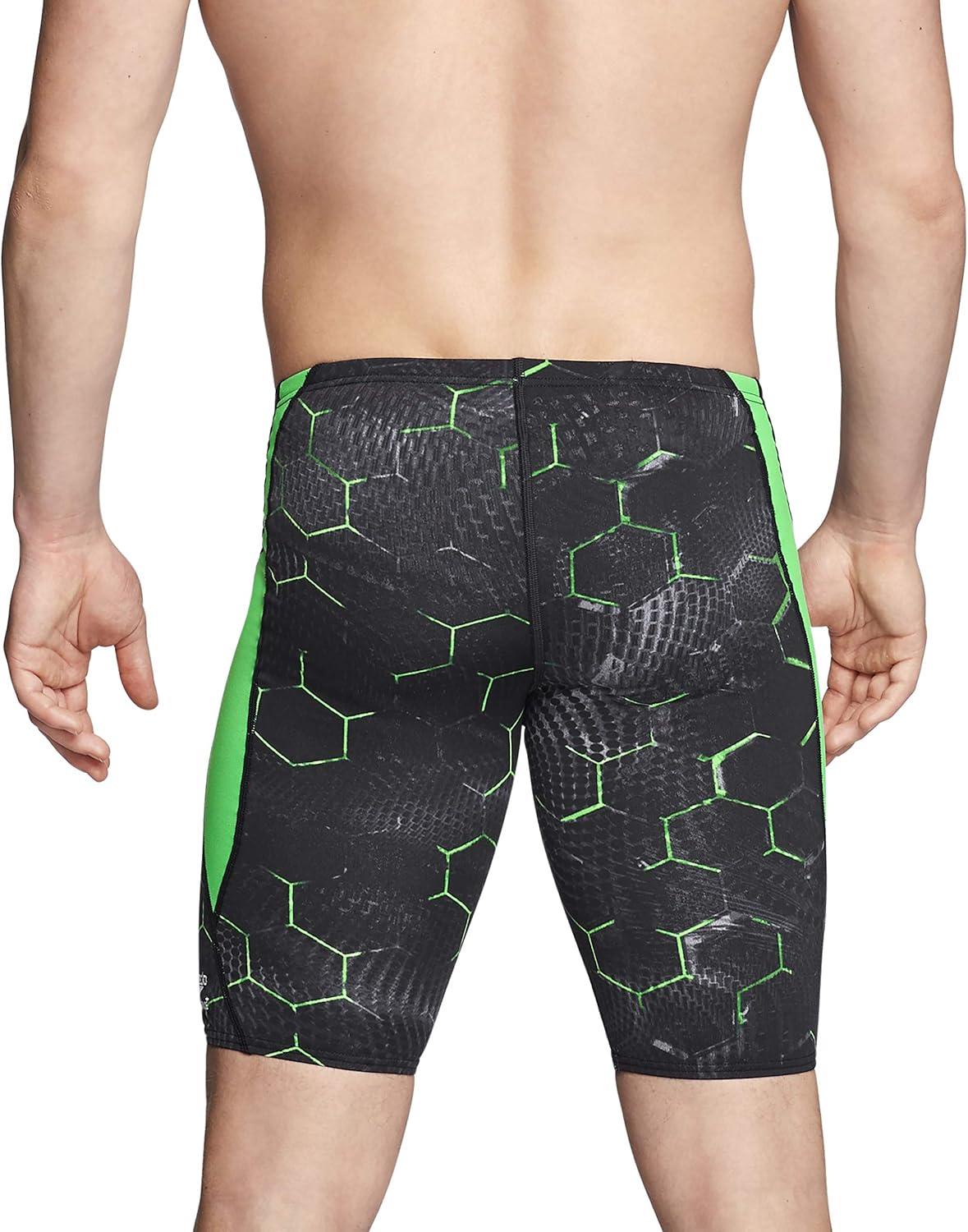 imageSpeedo Mens Swimsuit Jammer Endurance Printed Team ColorsEmerging Speedo Green