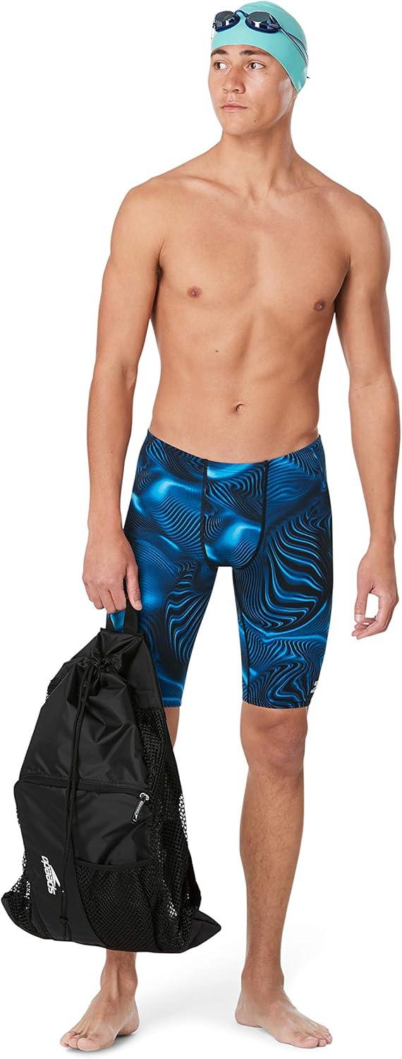 imageSpeedo Mens Swimsuit Jammer Endurance Printed Team ColorsFusion Speedo Blue