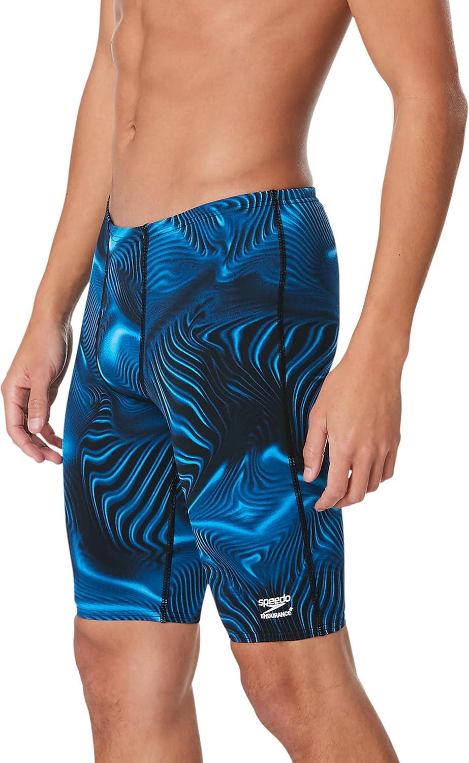 imageSpeedo Mens Swimsuit Jammer Endurance Printed Team ColorsFusion Speedo Blue