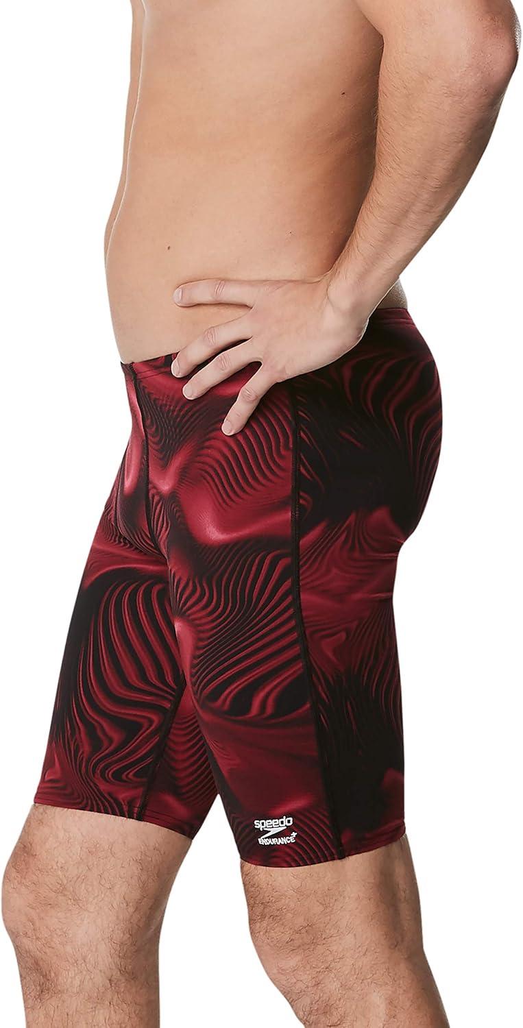 imageSpeedo Mens Swimsuit Jammer Endurance Printed Team ColorsFusion Speedo Maroon