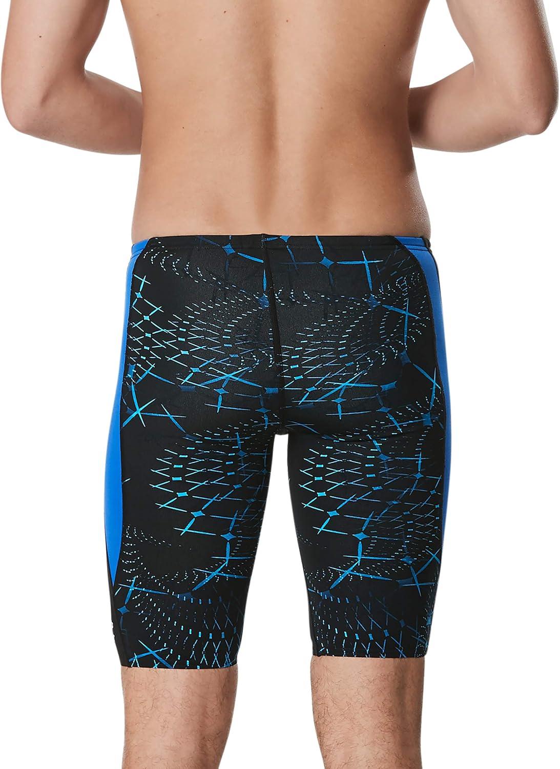 imageSpeedo Mens Swimsuit Jammer Endurance Printed Team ColorsGalactic Speedo Blue