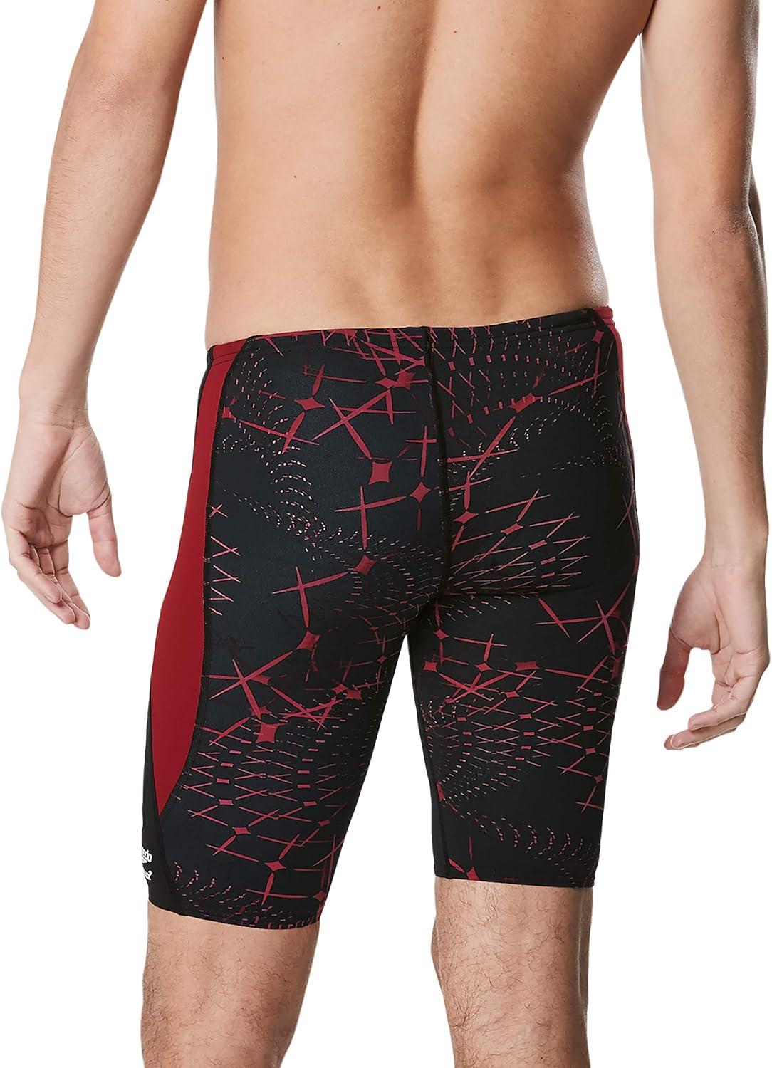 imageSpeedo Mens Swimsuit Jammer Endurance Printed Team ColorsGalactic Speedo Maroon