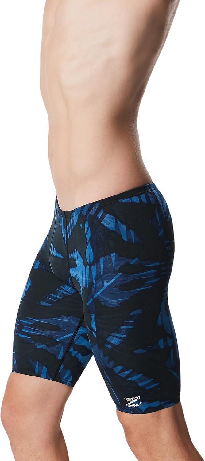 imageSpeedo Mens Swimsuit Jammer Endurance Printed Team ColorsReflected Speedo Blue