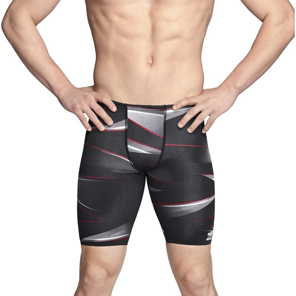 imageSpeedo Mens Swimsuit Jammer Endurance Printed Team ColorsInfinite Speedo Maroon