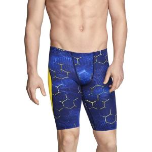 imageSpeedo Mens Swimsuit Jammer Endurance Printed Team ColorsEmerging NavyGold
