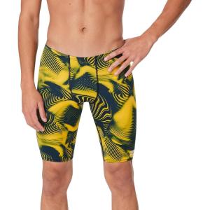 imageSpeedo Mens Swimsuit Jammer Endurance Printed Team ColorsFusion NavyGold