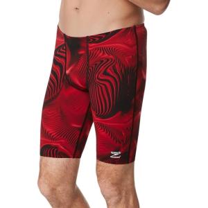imageSpeedo Mens Swimsuit Jammer Endurance Printed Team ColorsFusion Speedo Red