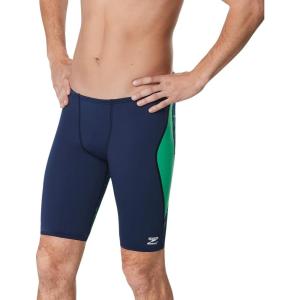 imageSpeedo Mens Swimsuit Jammer Endurance Printed Team ColorsGalactic BlueGreen
