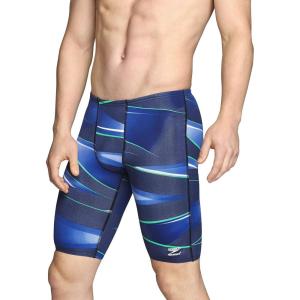 imageSpeedo Mens Swimsuit Jammer Endurance Printed Team ColorsInfinite BlueGreen
