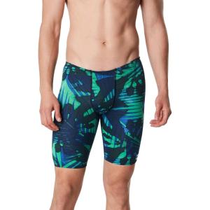 imageSpeedo Mens Swimsuit Jammer Endurance Printed Team ColorsReflected BlueGreen