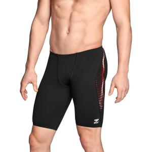 imageSpeedo Mens Swimsuit Jammer Endurance Printed Team ColorsSolar Speedo Red