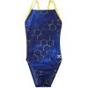 imageSpeedo Womens Swimsuit One Piece Endurance Flyback Printed Adult Team ColorsEmerging NavyGold