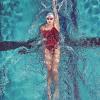 imageSpeedo Womens Swimsuit One Piece Endurance Flyback Printed Adult Team ColorsFierce Speedo Orange