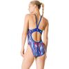 imageSpeedo Womens Swimsuit One Piece Endurance Flyback Printed Adult Team ColorsLiquid NavyOrange