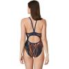 imageSpeedo Womens Swimsuit One Piece Endurance Flyback Printed Adult Team ColorsSolar NavyOrange