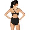 imageSpeedo Womens Swimsuit One Piece Endurance Flyback Solid Adult Team ColorsBlackBlack