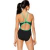 imageSpeedo Womens Swimsuit One Piece Endurance Flyback Solid Adult Team ColorsBlackBright Green
