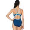 imageSpeedo Womens Swimsuit One Piece Endurance Flyback Solid Adult Team ColorsTeam NavyLight Blue