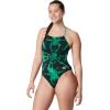 imageSpeedo Womens Swimsuit One Piece Endurance The One Printed Team ColorsReflected Speedo Green
