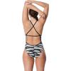 imageSpeedo Womens Swimsuit One Piece ProLT Cross Back Printed Adult Team ColorsContort Speedo BlackWhite