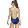 imageSpeedo Womens Swimsuit One Piece ProLT Cross Back Printed Adult Team ColorsEmerging BlueGreen