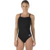 imageSpeedo Womens Swimsuit One Piece Endurance Flyback Solid Adult Team ColorsBlackBlack