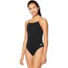 imageSpeedo Womens Swimsuit One Piece Endurance Flyback Solid Adult Team ColorsBlackOrange