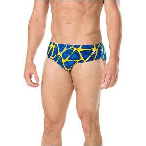 imageSpeedo Mens Caged Out Brief Endurance SwimsuitCaged SapphireGold