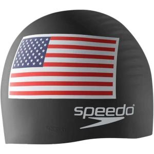 imageSpeedo Swim Cap SiliconeSpeedo Black Flag