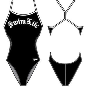 imageSpeedo Womens Swimsuit One Piece Endurance The One Printed Team ColorsBlackWhite Graphic