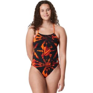 imageSpeedo Womens Swimsuit One Piece Endurance The One Printed Team ColorsReflected Speedo Orange