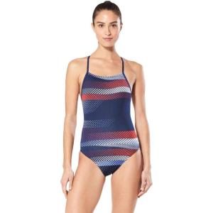 imageSpeedo Womens Swimsuit One Piece ProLT Cross Back Printed Adult Team ColorsThe Fast Way RedWhiteBlue
