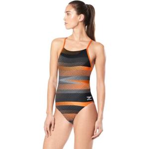 imageSpeedo Womens Swimsuit One Piece ProLT Cross Back Printed Adult Team ColorsThe Fast Way Speedo Orange