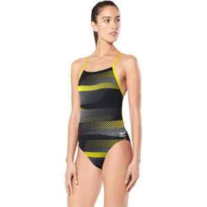 imageSpeedo Womens Swimsuit One Piece ProLT Cross Back Printed Adult Team ColorsThe Fast Way Speedo Yellow
