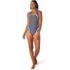 imageSpeedo Womens Swimsuit One Piece Creora Highclo Quantum Splice High Cut SolidHeather Anthracite