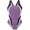 imageSpeedo Womens Swimsuit One Piece Creora Highclo Quantum Splice High Cut SolidHeather Fairy Wren