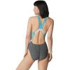 imageSpeedo Womens Swimsuit One Piece Creora Highclo Quantum Splice High Cut SolidHeather Porcelain