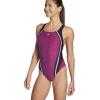 imageSpeedo Womens Swimsuit One Piece Creora Highclo Quantum Splice High Cut SolidHeather Raspberry Radiance