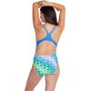 imageSpeedo Womens Swimsuit One Piece Creora Highclo Quantum Splice High Cut SolidOmbre Check Sevres Blue