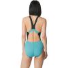 imageSpeedo Womens Swimsuit One Piece Creora Highclo Quantum Splice High Cut SolidRib Porcelain
