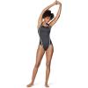 imageSpeedo Womens Swimsuit One Piece Creora Highclo Quantum Splice High Cut SolidRib Speedo Black