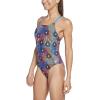 imageSpeedo Womens Swimsuit One Piece Endurance Turnz Tie Back PrintedBlue Lemonade