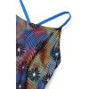 imageSpeedo Womens Swimsuit One Piece Endurance Turnz Tie Back PrintedBlue Lemonade