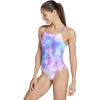 imageSpeedo Womens Swimsuit One Piece Endurance Turnz Tie Back PrintedDeep Ultramarine