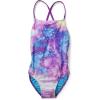 imageSpeedo Womens Swimsuit One Piece Endurance Turnz Tie Back PrintedDeep Ultramarine