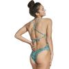 imageSpeedo Womens Swimsuit One Piece Endurance Turnz Tie Back PrintedHigh Neck Aqua
