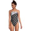 imageSpeedo Womens Swimsuit One Piece Endurance Turnz Tie Back PrintedSpeedo Black Dot