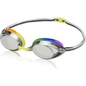 imageSpeedo UnisexAdult Swim Goggles Mirrored Vanquisher 20RainbowGrey Medium