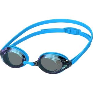 imageSpeedo UnisexAdult Swim Goggles Mirrored Vanquisher 20Tlat Aero BlueSteelIrismirror